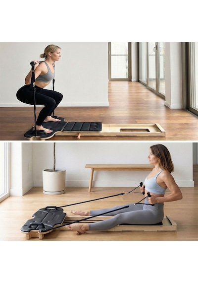 Kochler Yeni Nesil Katlanabilir Profesyonel Pilates Reformer Aleti - Az Yer Kaplayan, Kompakt Egzersiz Aleti