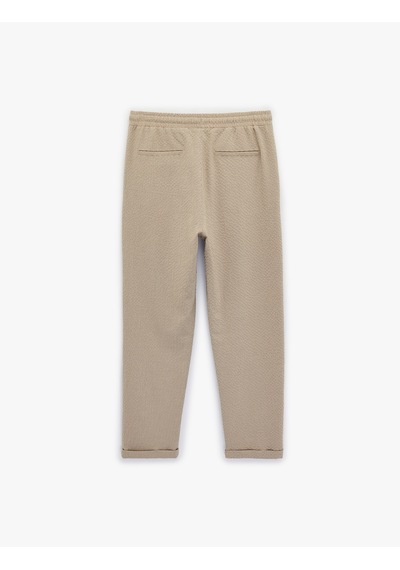 Koton Duble Paça Cepli Viskon Karışımlı Beli Bağcıklı Pantolon Bej 6sam40008hw Ekru Koton Duble Paça Cepli Viskon Karışımlı Beli Bağcıklı Pantolon Bej 6sam40008hw Ekru