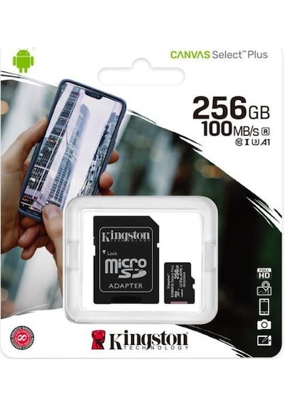Kingston 256Gb Microsd Canvas Select+ Hafıza Kartı Sdcs2/256Gb