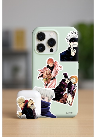 Jujutsu Kaisen Anime Telefon Laptop Bullet Journal Yapışkanlı Folyo Sticker Paketi 20 Adet Çok Renkli