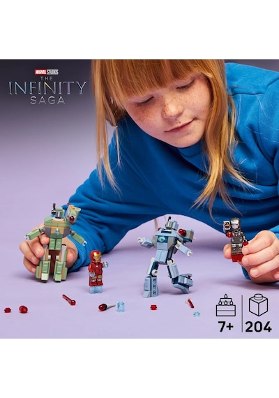 LEGO® ǀ Marvel Iron Man ve War Machine, Hammer İnsansız Hava Araçlarına Karşı 76320 -7 Yaş ve Üzeri Çocuklar için Oyuncak Yapım Seti (204P)