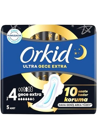 Ultra Hijyenik Ped Gece Ekstra Boy 4 5 Adet Ped
