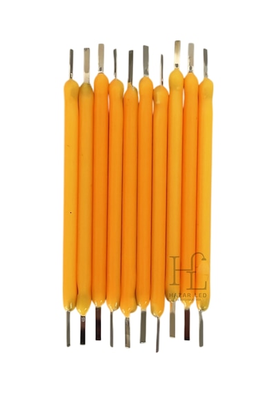 3 Volt 38mm Led Filament Sarı Amber Retro Tungsten Filament 10 Adet