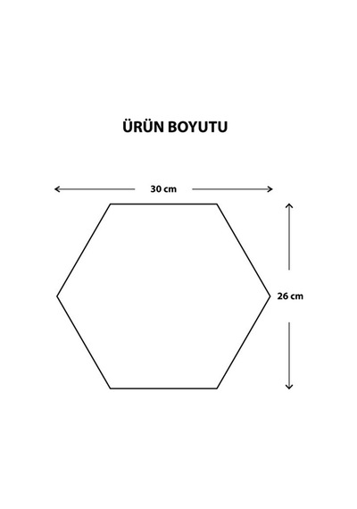 Decorita Altıgen Ayna Söz-Nişan Sunum Tepsisi