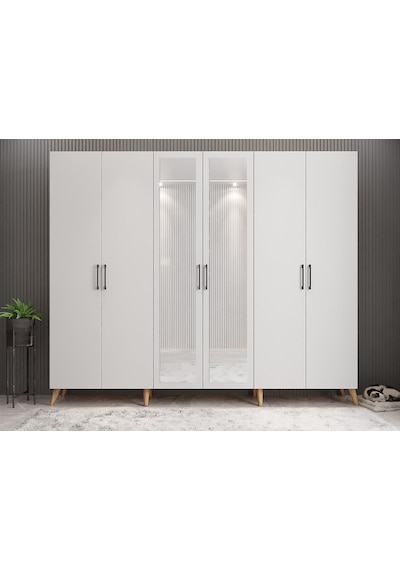 Açelya Portmanto Vestiyer Beyaz 270 cm