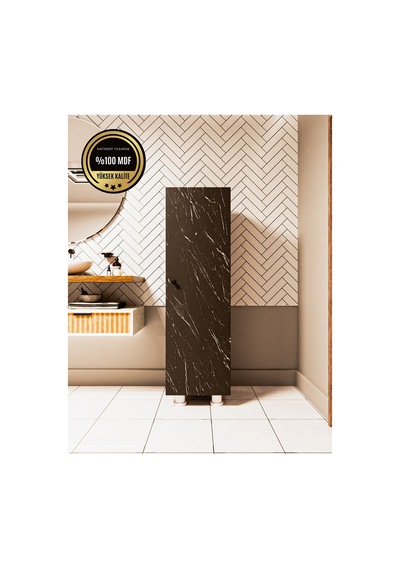 Elox Banyo Dolabı Raflı Farklı Tasarım Siyah