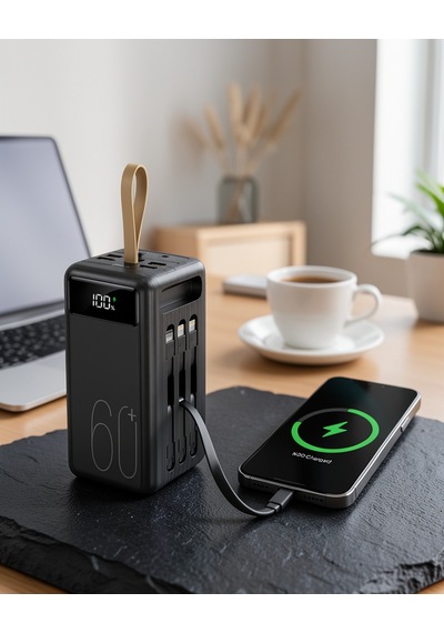 4 Çıkışlı Taşınabilir Powerbank Xucz60000powerbank-10 Çok Renkli
