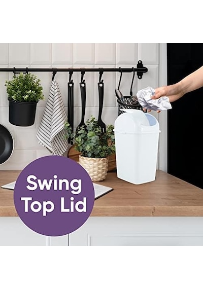 Superio Mini Plastik Çöp Kovası, Salıncak Üst Kapaklı 1,25 Galon Kompakt Küçük Çöp Kovası Taşınabilir Çöp Kovası Tezgah, Masaüstü, Makyaj Vanity, Banyo, Araba, Lavabo Altı, Yurt İçin, 5 Litre Beyaz 10l Siyah Superio Mini Plastik Çöp Kovası, Salıncak Üst Kapaklı 1,25 Galon Kompakt Küçük Çöp Kovası Taşınabilir Çöp Kovası Tezgah, Masaüstü, Makyaj Vanity, Banyo, Araba, Lavabo Altı, Yurt İçin, 5 Litre Beyaz 10l Siyah