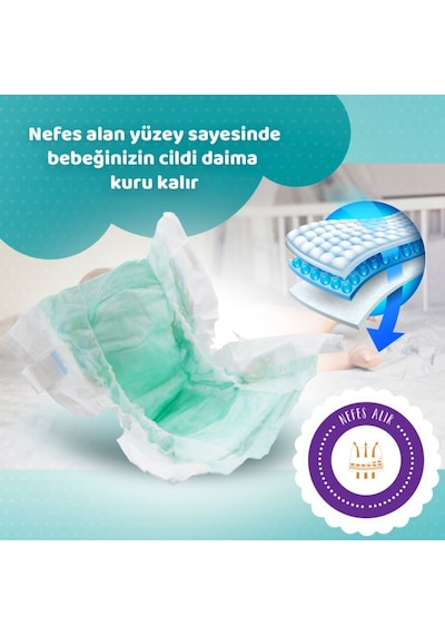 Elbebek Elite Yenidoğan Bebek Bezi 1 Numara Fırsat Paketi 100 Adet 2'li