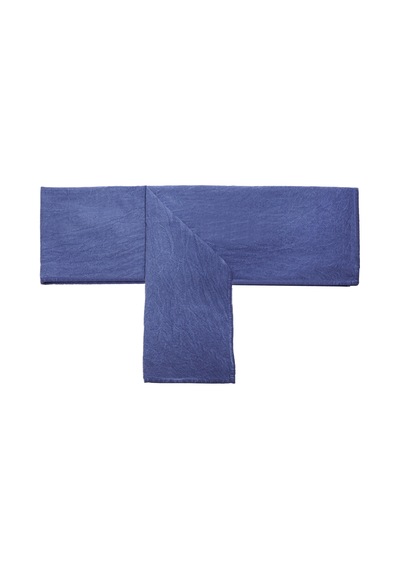 Taşlanmış Indigo Denim Pamuk Runner Mavi