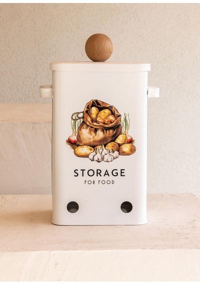 The Mia Storage Patates Soğan Kabı 13x20x32 Cm Beyaz
