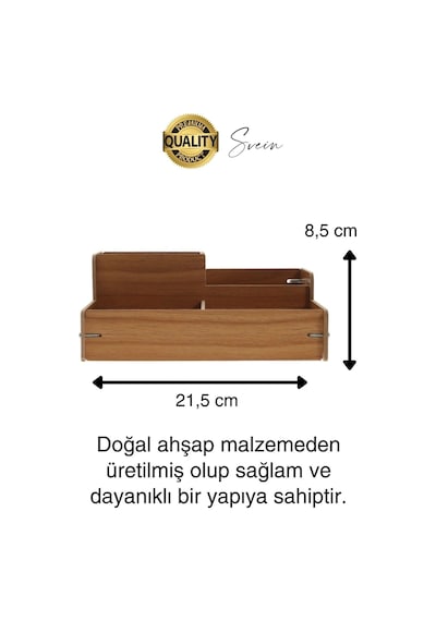 Özel Üretim 4 Bölmeli Masa Üstü Ahşap Kalem Kağıt Ataş Takı Organizeri Düzenleyici Kutu Ofis Masası Diğer
