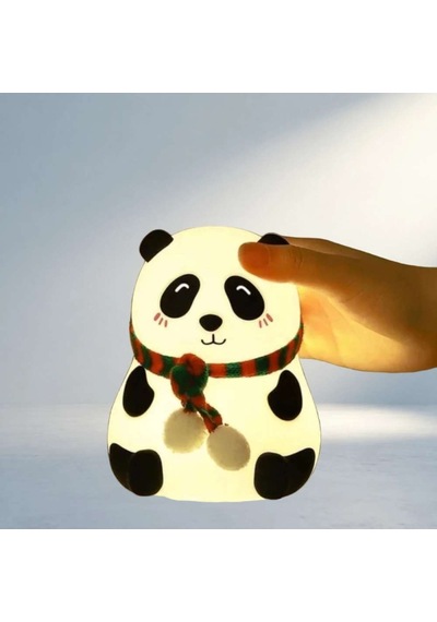 Pofuduk Panda Figürlü Led Gece Lambası 5 Renk Modu Diğer
