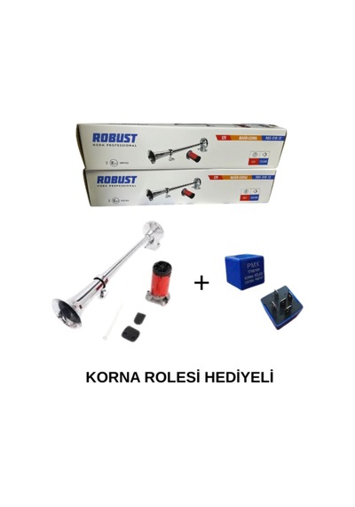 Marine Korna 12v Kendinden Motorlu Krom Havalı Korna Role li