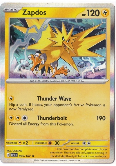 Zapdos 065/167 - Twilight Masquerade - Pokemon Kartı Mint