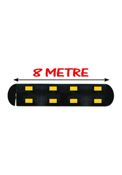 Hız Kesici Kauçuk Hız Kesici Kasis Yol Kasisi Kauçuk Şaseli Yavaşlatıcı 8 Metre 50x40 Cm