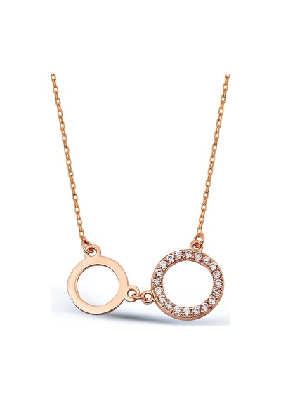 Kuyumcudukkani "sen Ve Ben"yuvarlak Figürlü Kolye-37126-r-w Rose Gold