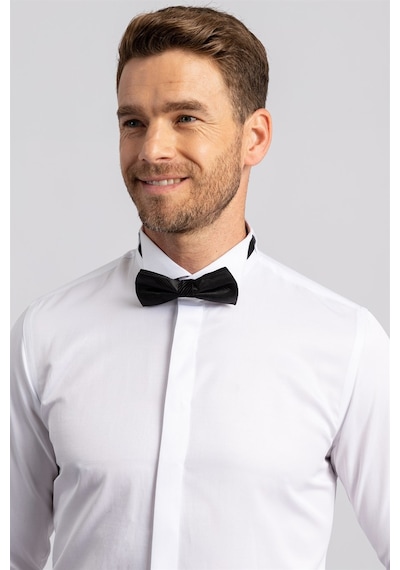 Tudors Slim Fit Ata Yaka Erkek Beyaz Gömlek-1028-beyaz Beyaz