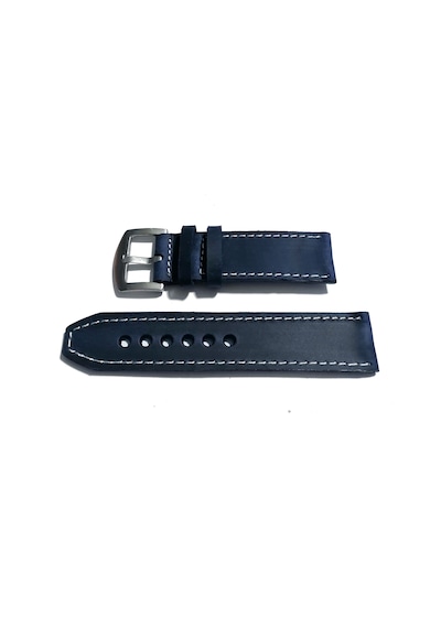 Fado& Fosil & Her Saate Uyumlu Greyzı Deri Saat Kordonu Koyu Lazivert 22 Mm 385 Mavi