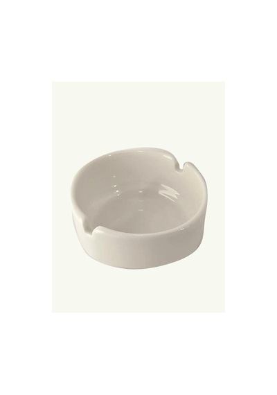 Mars Küllük Dekorsuz Krem Porselen Beyaz Yuvarlak Porselen Beyaz Yuvarlak