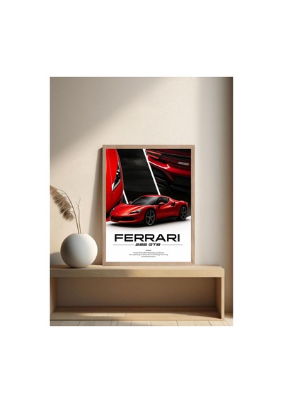 Poster Ahşap Çerçeveli Tek Parça Dekoratif Tablo Çok Renkli - 868782014 Çok Renkli