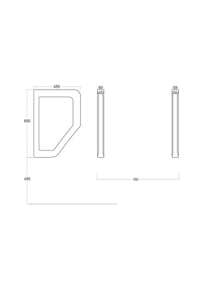 Lucco Loop 45 CM Pisuvar Ara Bölme Kırmızı