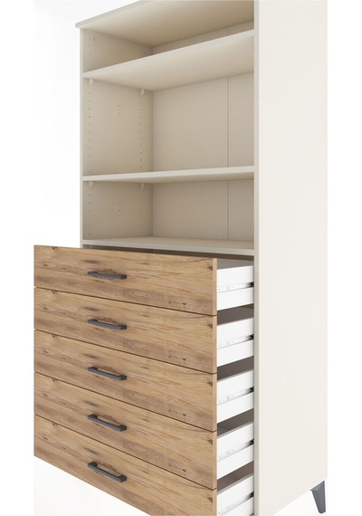 Hyperion Dolap 3 Raflı 5 Çekmeceli 88x44x182 Aytaşı-çam Aytaşı