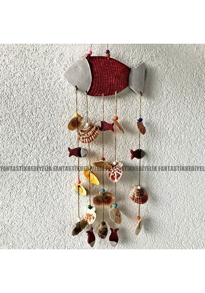 Balık Deniz Kabuk Nazar Boncuk Balkon Bahçe Rüzgar Gülü Süs (468037336)