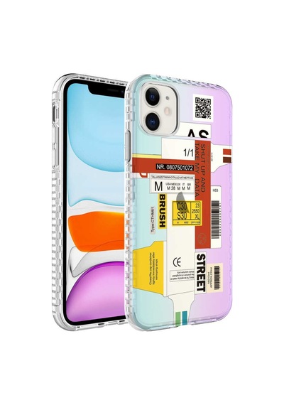 Apple Uyumlu iPhone 11 Kilif Airbag Kenarli Renkli Desenli Elegans Kilif 560258932