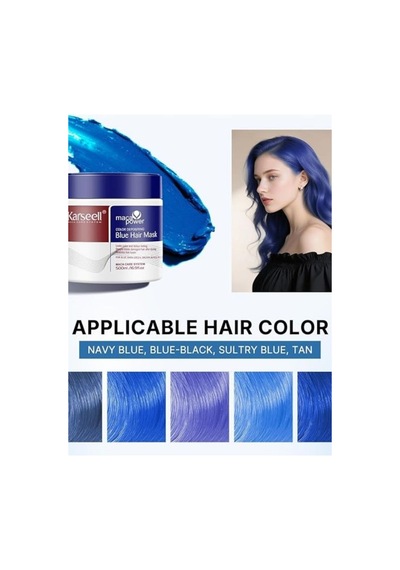 Gümüş Küllü Ve Soğuk Saçlar İçin Maca Özlü Blue Hair Mavi Saç Maskesi 500 Ml - 858536698