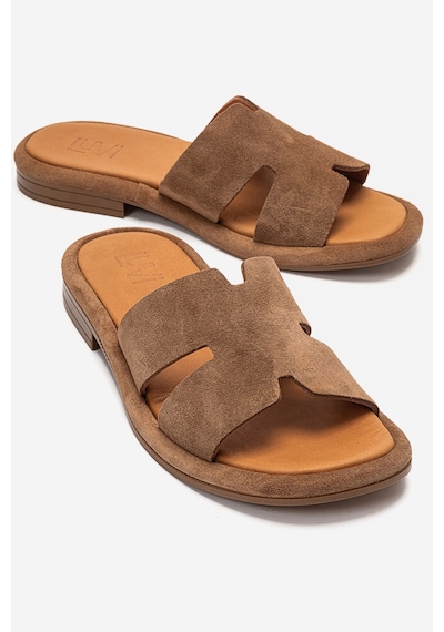 Luvishoes Brıo Taba Süet Hakiki Deri Kadın Terlik