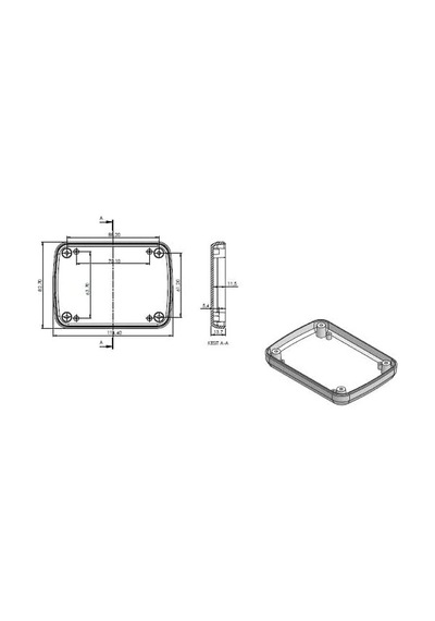 Elektronik Proje Kutusu Ölçüleri: 115x83x32mm - Siyah Cok Renkli