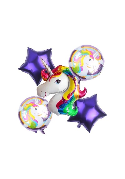 Group Unicorn 5'li Set Balon Beyaz