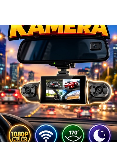 Wifi Bağlantılı 1080p Araç İçi Kamera 170 Geniş Açı, Loop Kayıt Ve Gece Görüşü