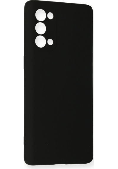 Ilkeshop Newface Oppo Reno 5 Pro Kılıf Nano İçi Kadife Silikon - Siyah Sıyah