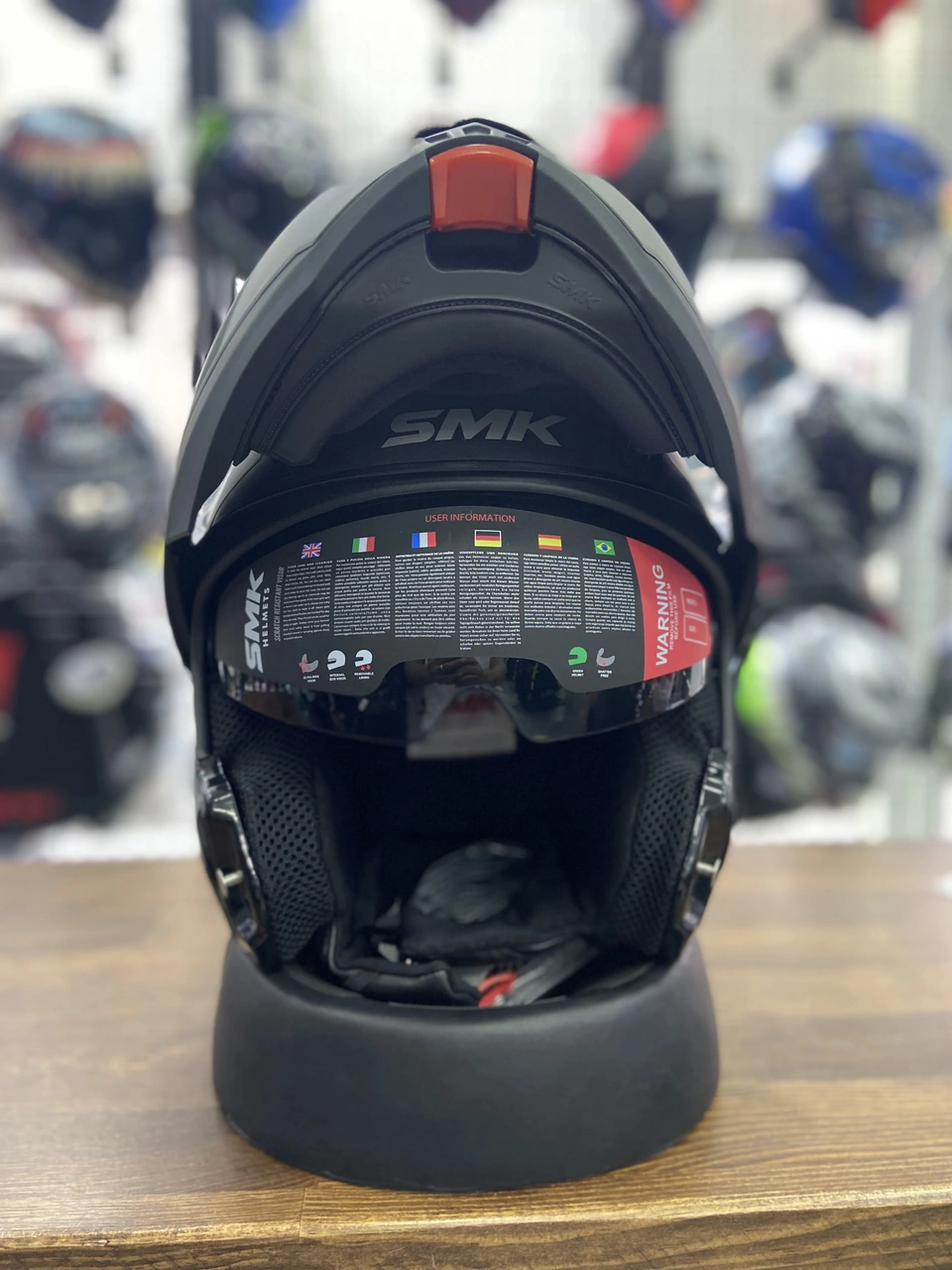 Smk Gullwing Çene Açılır Kask Mat Gri