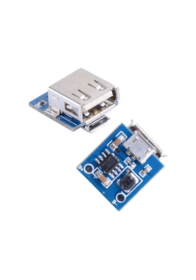 Powerbank Şarj Modülü + 3.7V 18650 Şarjlı Pil Micro Usb Converter