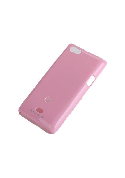 Nillkin Xperia Miro İle Uyumlu Parlak Sert Kauçuk Kılıf Pembe Pembe