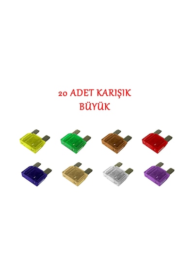 20 Adet Karışık Büyük Oto Bıçak Sigorta