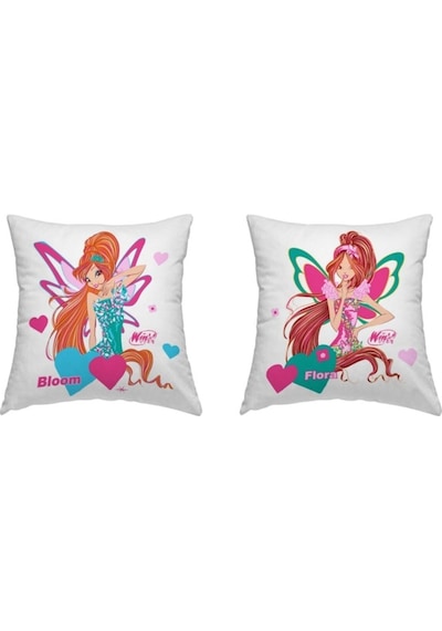 Taç Lisanslı Winx Team Kırlent