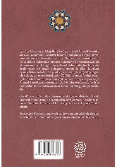 Tasavvufun Kaideleri / Şeyh Ahmed Zerruk