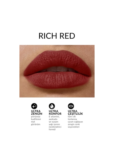 Avon Ultra Mat Ruj Rich Red
