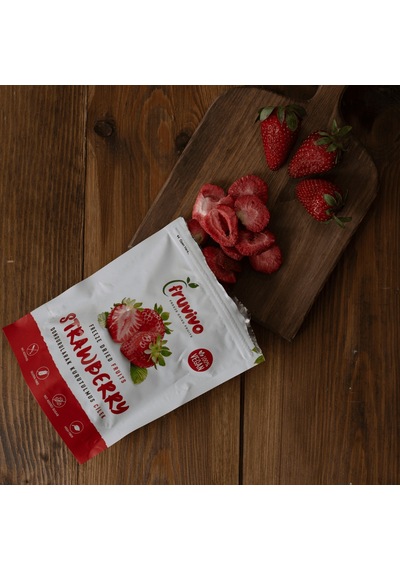Fruvivo Dondurularak Kurutulmuş Çilek Freeze Dry Çilek Cipsi Şeker İlavesiz %100 Doğal Vegan Atıştırmalık 15 G