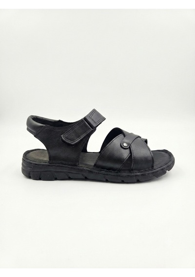 Ern Shoes İçi Dışı Hakiki Deri Ortopedik Erkek Terlik Sandalet Bej