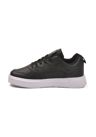 Slazenger Siyah Beyaz Bağcıklı Cilt Hafif Esnek Unisex Spor Ayakkabı Energy G Siyah - Beyaz