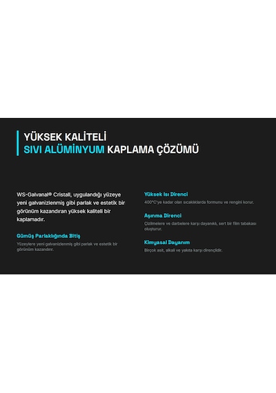 Ws-galvanal Cristall Alüminyum Sprey Boya 400 C Isıya Dayanıklı