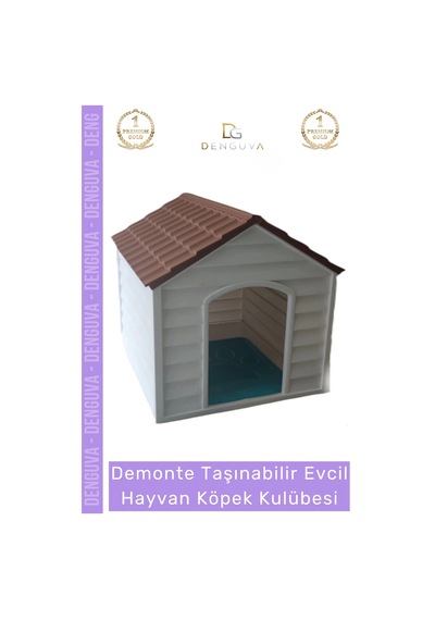 Köpekkulübesi Polipropilen Malzeme Demonte Kurulum Dayanıklı Bahçe Şık Evcil Hayvan Köpek Kulübesi
