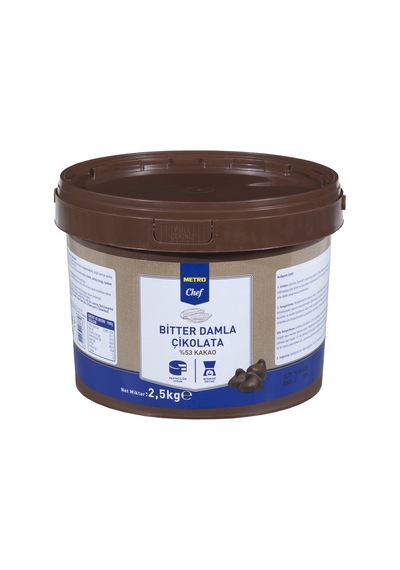 Damla Çikolata 2,5 Kg %53 Bitter Tarı