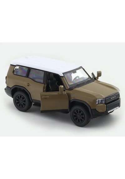 Uzak Doğu Serisi Toyota Land Cruiser 250 Prado Bej Açılır Kapılar Diecast Metal Model Araba 11 Cm