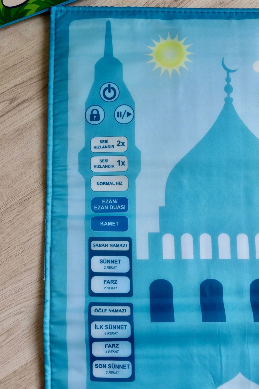 Oğlumun Sesli Benim Seccadesi S1015 Mavi Mavi